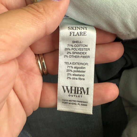 2/$30 WHBM Outlet Skinny Flare Jeans Light Wash 4 #A0720 - Picture 7 of 8